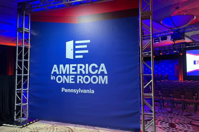 America in One Room, hosted in Philadelphia in June 2025, gathered Pa. voters to discuss thorny election issues and other hot button policy topics.
