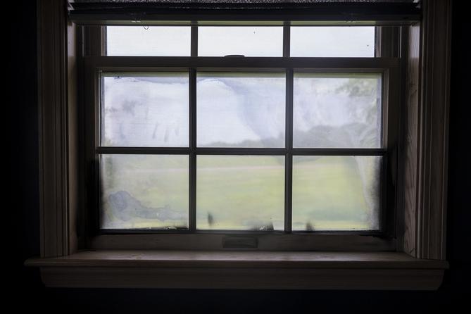 Spray painted windows