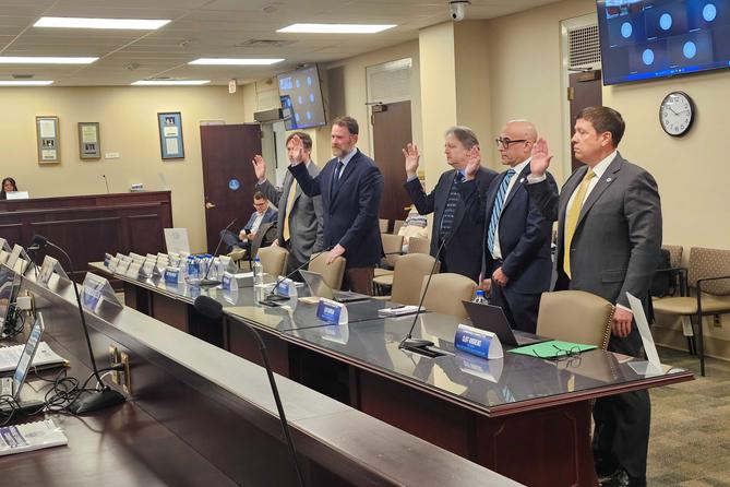 Representatives from Point and a home equity loan industry trade group testify in Harrisburg.