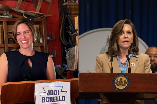 Independent Senate candidate Jodi Borello (left) and state Sen. Camera Bartolotta Independent Senate candidate Jodi Borello (left) and state Sen. Camera Bartolotta