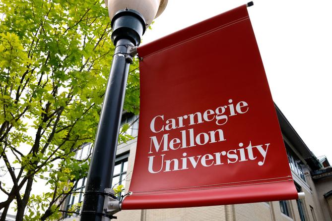 A Carnegie Mellon University sign is displayed outside Baker Hall on the university's campus in Pittsburgh, June 7, 2019. A Carnegie Mellon University sign is displayed outside Baker Hall on the university's campus in Pittsburgh, June 7, 2019.