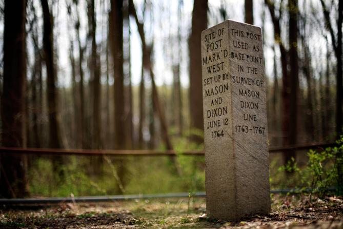 A post in Newark, Delaware, marks the base point in the survey of Charles Mason and Jeremiah Dixon. A post in Newark, Delaware, marks the base point in the survey of Charles Mason and Jeremiah Dixon.