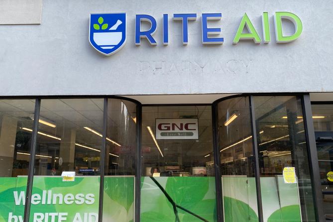 The outside of the closed Rite Aid in downtown York, Pa.