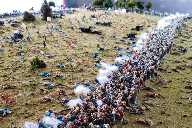 A battlefield diorama at Civil War Tails museum in Gettysburg, PA.