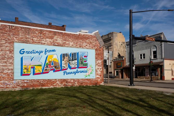 A mural in Kane, Pennsylvania.