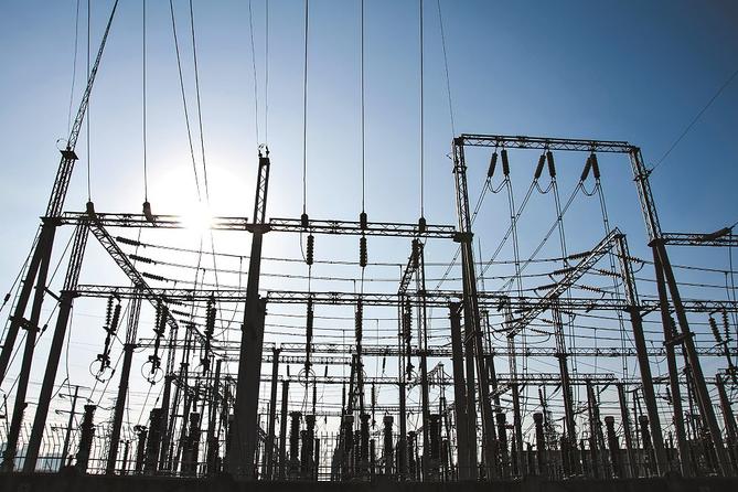 A transformer station.