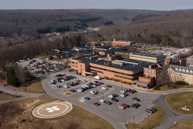 An aerial view of Penn Highlands Elk in St. Marys