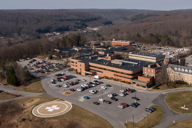 An aerial view of Penn Highlands Elk in St. Marys, Pennsylvania.