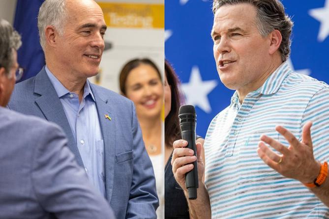 Bob Casey (left) and Dave McCormick