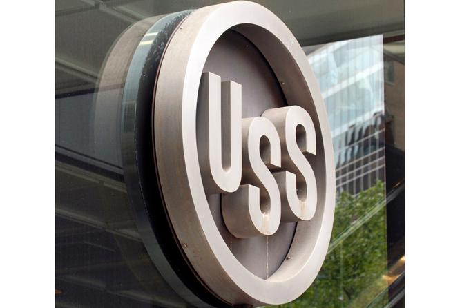 The United States Steel logo is pictured outside the headquarters building in downtown Pittsburgh, April 26, 2010.