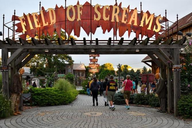 A photo of the entrance to Field of Screams in Mountville, Lancaster County, from the 2020 season.