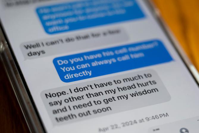 Robert and Sue text about the pain from his wisdom teeth. After the extraction, Robert received a prescription for a pain killer that triggered a psychotic episode that lasted after he stopped taking the medication.