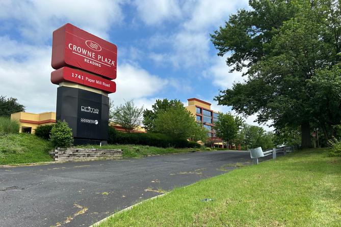 The former Crowne Plaza hotel in Wyomissing has been shuttered for three years.