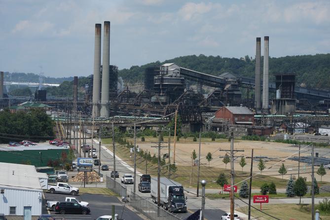 The Clairton Coke Works, a U.S. Steel coking plant, is seen Monday, Aug 11, 2025, in Clairton, PA.