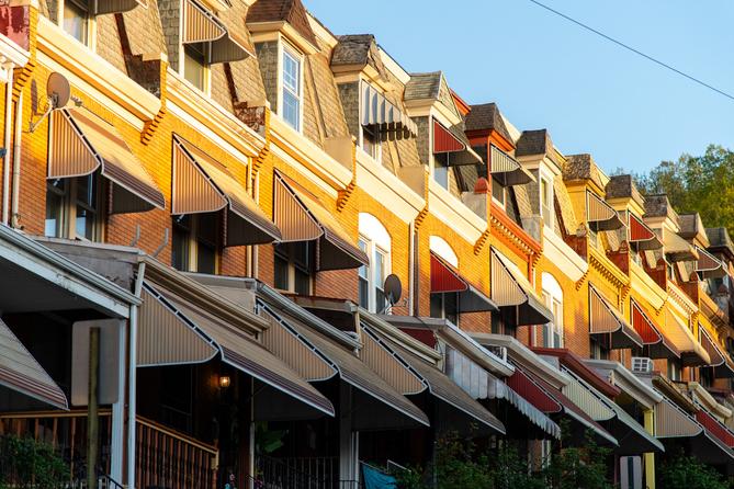 Row homes in Reading