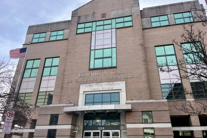 Exterior of the Edward N. Cahn U.S. Courthouse & Federal Building on Mon., Dec. 8, 2025 in Allentown, Pennsylvania.