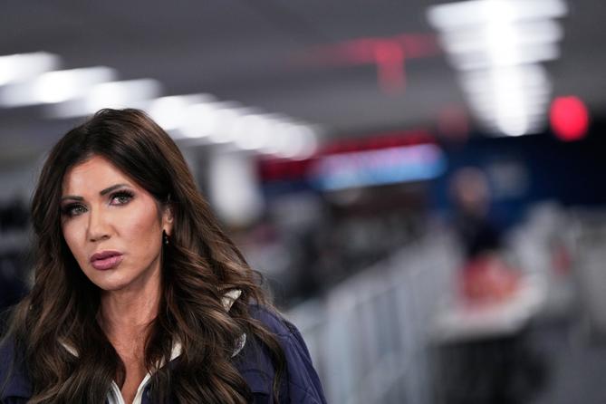 Homeland Security Secretary Kristi Noem speaks during a news conference at Federal Emergency Management Agency headquarters, Saturday, Jan. 24, 2026, in Washington. Homeland Security Secretary Kristi Noem speaks during a news conference at Federal Emergency Management Agency headquarters, Saturday, Jan. 24, 2026, in Washington.