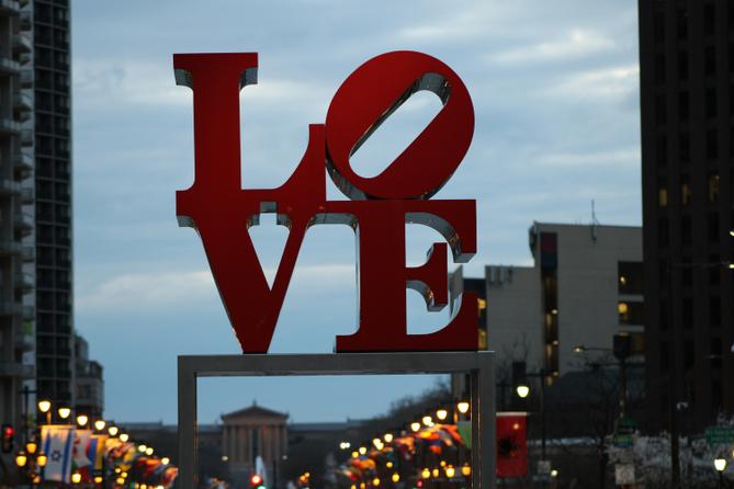 The LOVE sculpture in Philadelphia