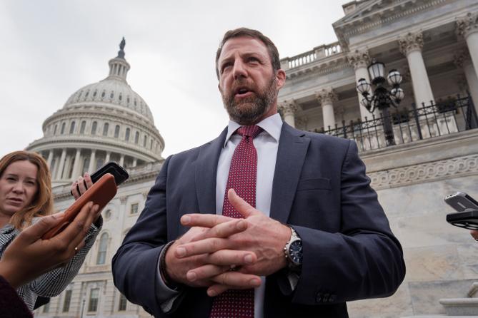 Sen. Markwayne Mullin, R-Okla., speaks with reporters on the steps at the Capitol in Washington, Thursday, March 5, 2026. Sen. Markwayne Mullin, R-Okla., speaks with reporters on the steps at the Capitol in Washington, Thursday, March 5, 2026.
