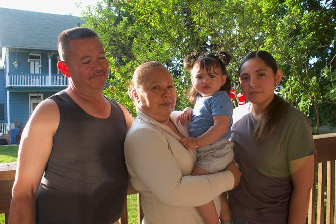 From left, Erasmo Zavala reunites with his wife, Maria; granddaughter, Selene, and daughter, Stephanie, at home in Temple, Berks County, after ICE detention. May 29, 2026. From left, Erasmo Zavala reunites with his wife, Maria; granddaughter, Selene, and daughter, Stephanie, at home in Temple, Berks County, after ICE detention. May 29, 2026.