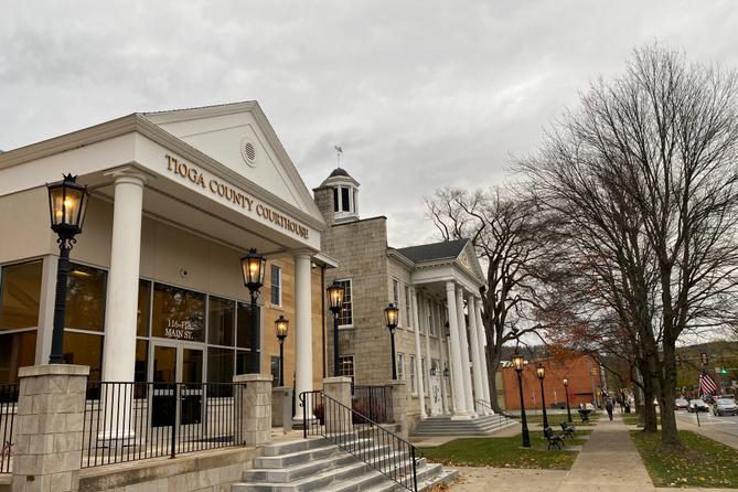 The Tioga County Courthouse is seen in Wellsboro.