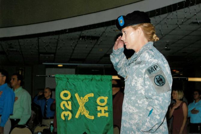 Stacy Garrity during her military service. Stacy Garrity during her military service.