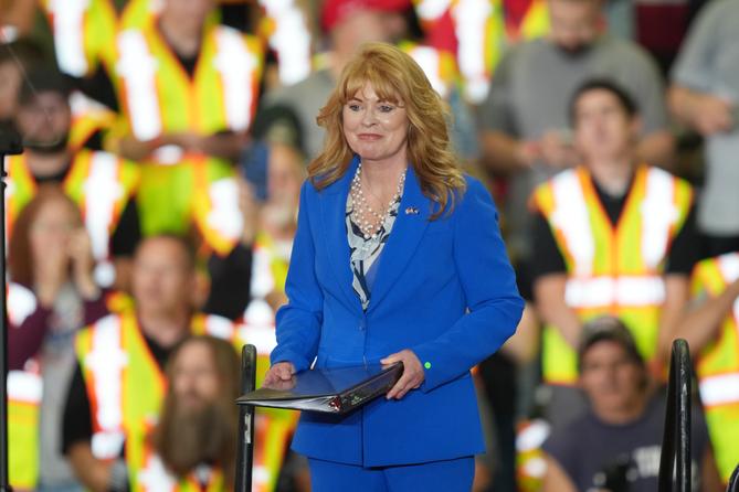 Garrity speaks at a 2026 Donald Trump rally. Garrity speaks at a 2026 Donald Trump rally.