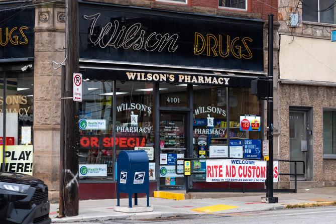 Exterior of Wilson’s Pharmacy in Lawrenceville Exterior of Wilson’s Pharmacy in Lawrenceville