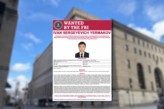 A “Wanted by the FBI” poster for Ivan Yermakov. A “Wanted by the FBI” poster for Ivan Yermakov.