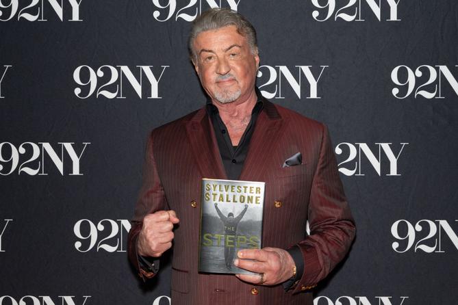 Actor Sylvester Stallone poses backstage before discussing his memoir "The Steps" at The 92nd Street Y on Monday, Sept. 28, 2026, in New York.