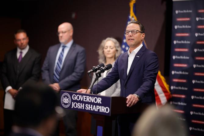 Governor Josh Shapiro talks about PA’s two measles deaths alongside admin officials. Governor Josh Shapiro talks about PA’s two measles deaths alongside admin officials.