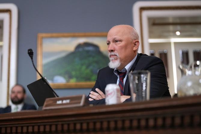 Rep. Chip Roy (R., Texas), a member of the conservative House Freedom Caucus, listens at the Capitol in Washington, April 9, 2025. Rep. Chip Roy (R., Texas), a member of the conservative House Freedom Caucus, listens at the Capitol in Washington, April 9, 2025.