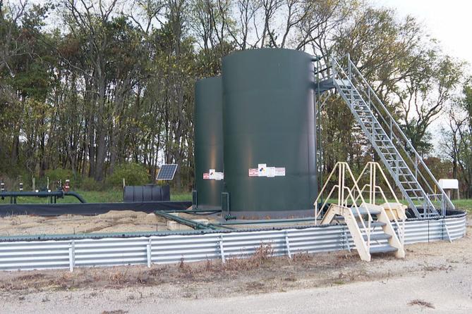 An XTO Energy natural gas fracking well pad is seen in Freeport, Pennsylvania, on Thursday, October 15, 2020. An XTO Energy natural gas fracking well pad is seen in Freeport, Pennsylvania, on Thursday, October 15, 2020.