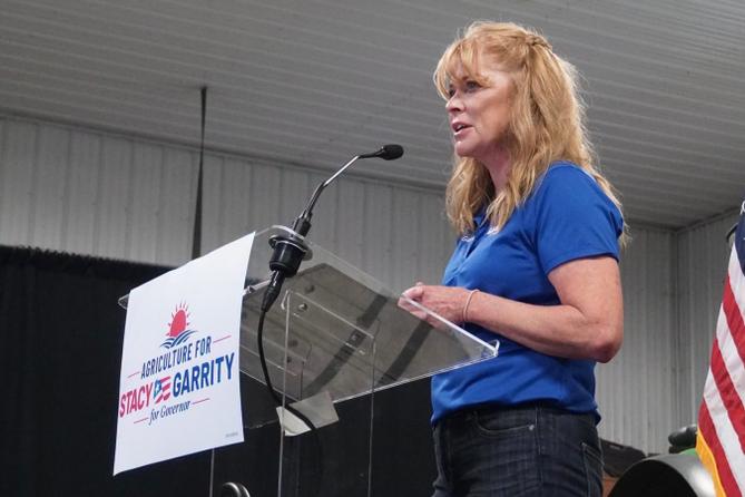 Stacy Garrity on the campaign trail. Stacy Garrity on the campaign trail.