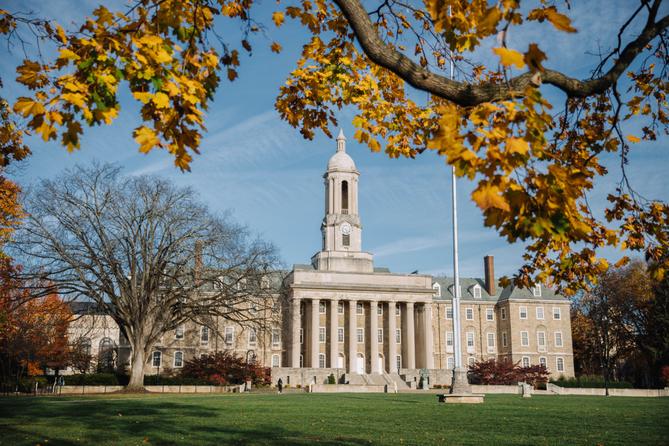 Old Main on Penn State's University Park campus in State College, Pennsylvania.