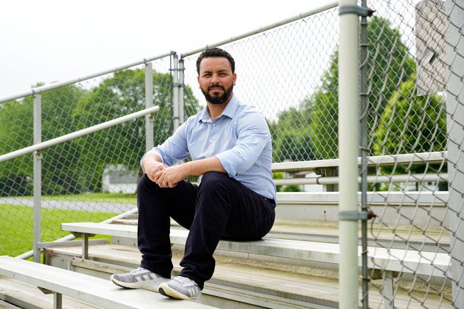 Omy Maldonado — seen here in Bethlehem — didn’t know his state Senate district was an opportunity district when he launched his campaign, only learning the term a few weeks into his candidacy.