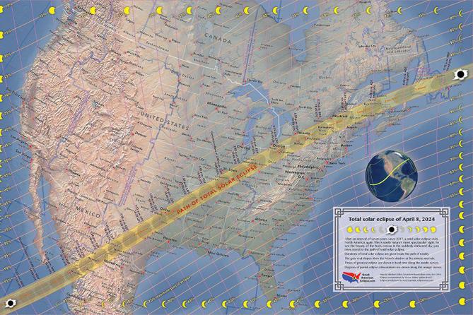 The path of totality. 