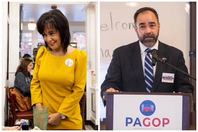 The candidates in the 2021 Pa. Supreme Court race, Democrat Maria McLaughlin (left) and Republican Kevin Brobson, have raised more than $6 million this year.