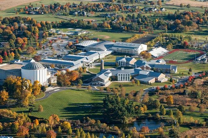 A view of the central Pennsylvania campus of the nation’s wealthiest school, the Milton Hershey School.