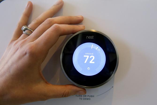 A Nest Learning Thermostat.